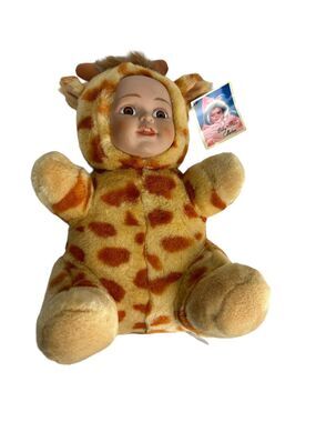 Toy Works Baby Face Collection Giraffe Costume Baby Doll Plush